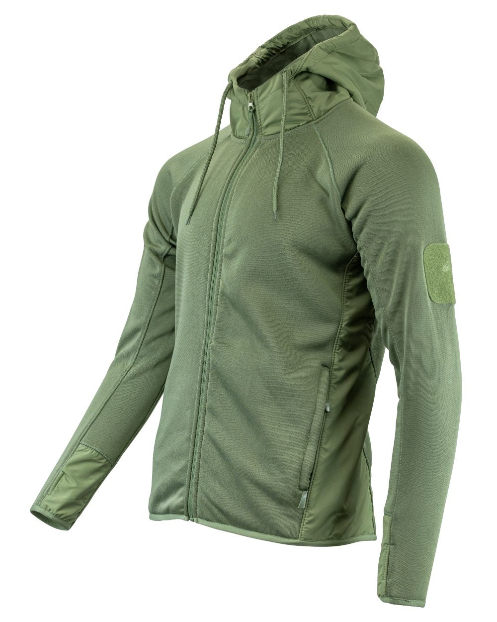 Green coloured Viper Storm Hoodie on white background #colour_green