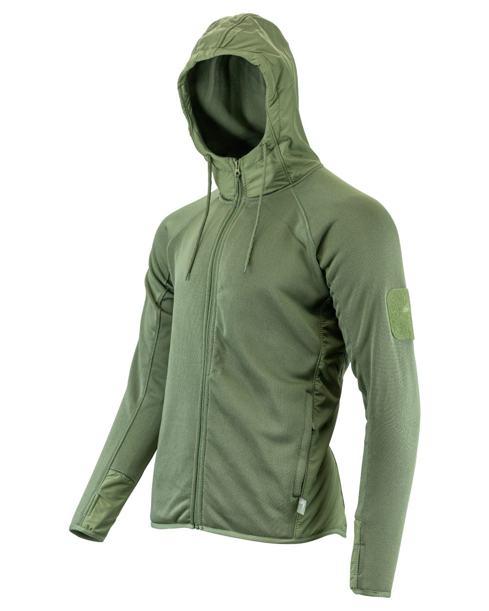 Green coloured Viper Storm Hoodie on white background #colour_green
