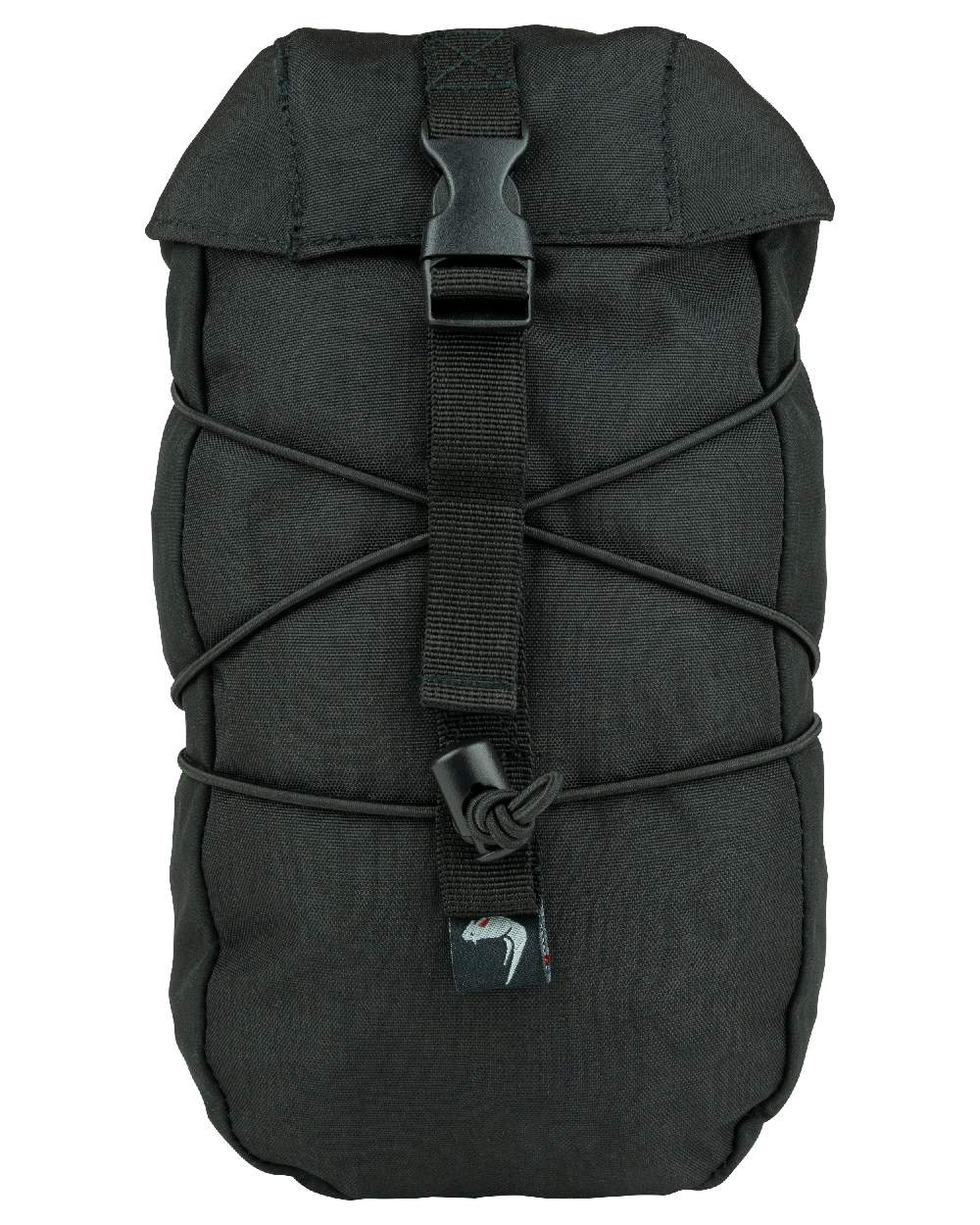 Black Coloured Viper Stuffa Pouch on white background #colour_black