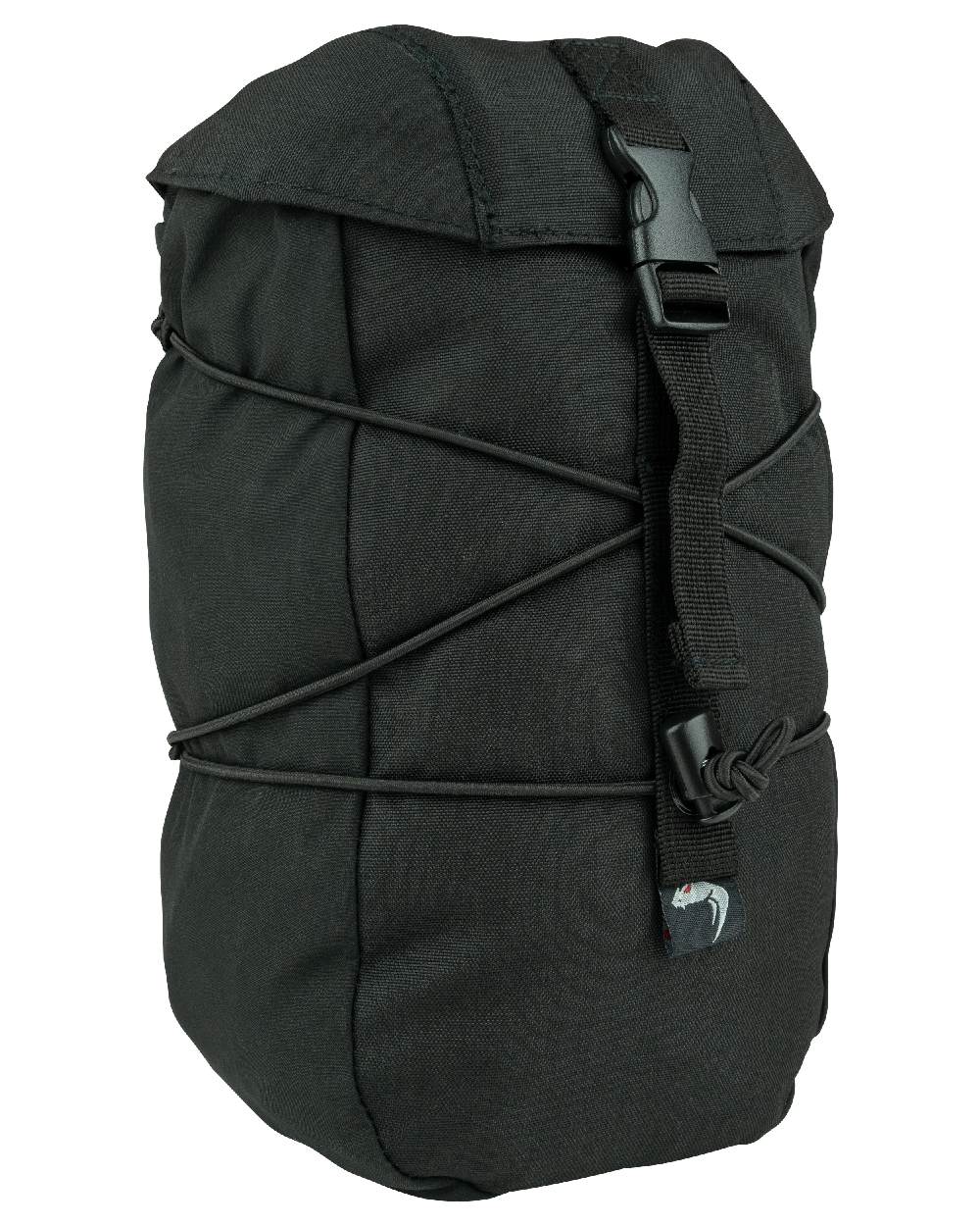Black Coloured Viper Stuffa Pouch on white background #colour_black