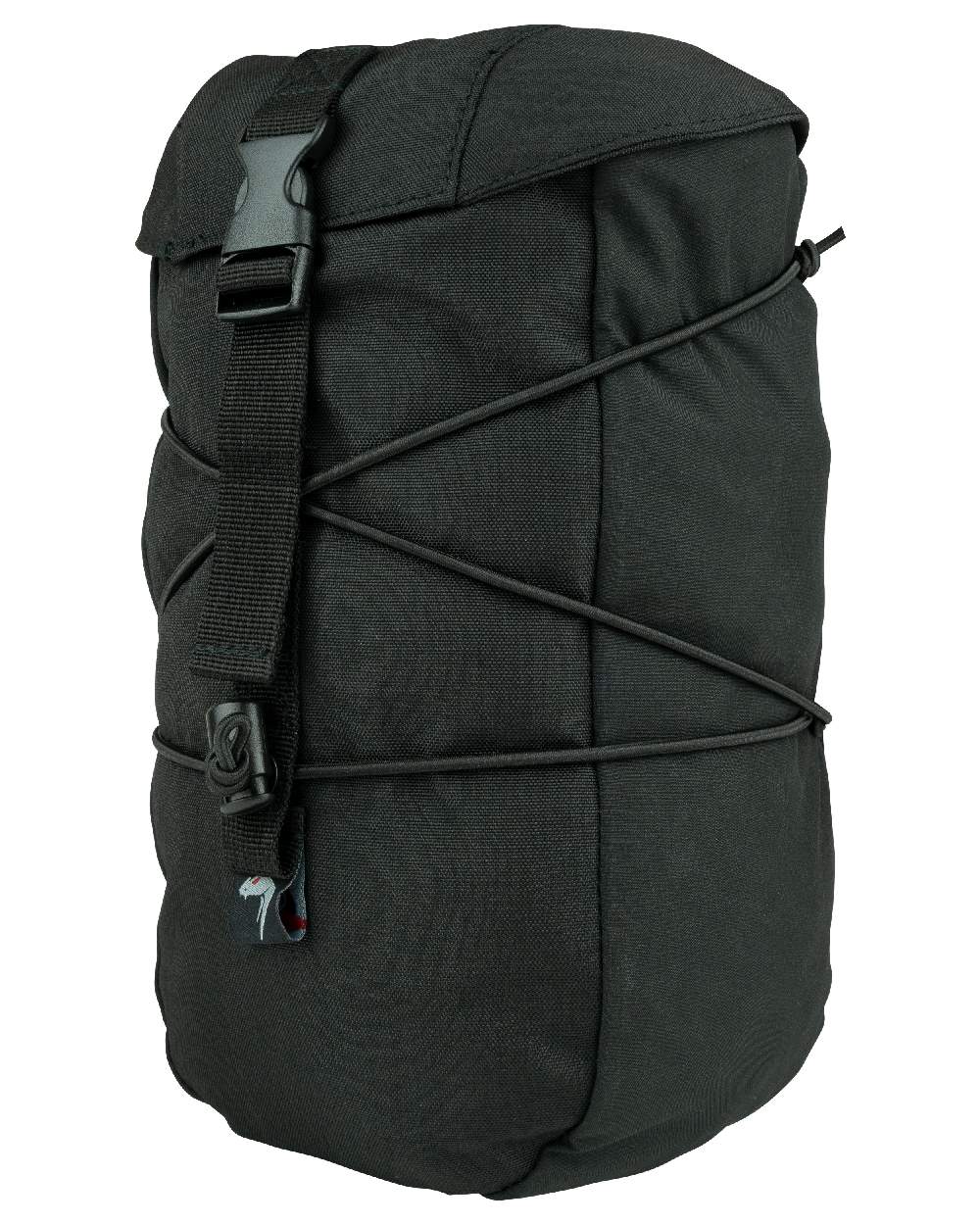 Black Coloured Viper Stuffa Pouch on white background #colour_black