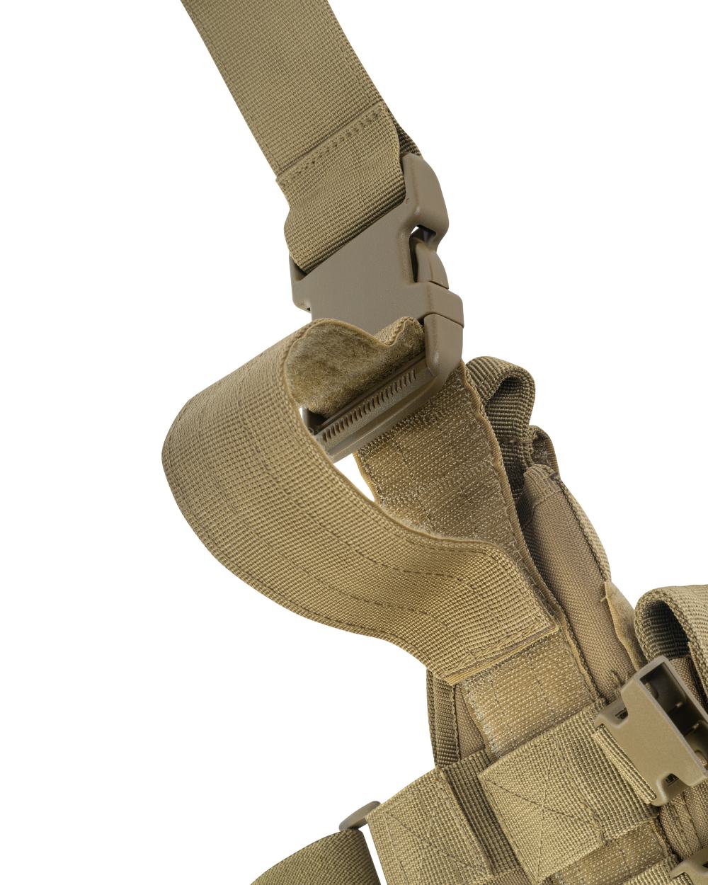 Coyote Coloured Viper Tactical Leg Holster Left Handed on white background #colour_coyote
