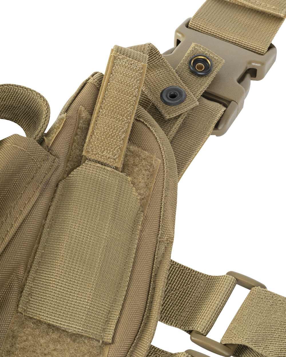Coyote Coloured Viper Tactical Leg Holster Left Handed on white background #colour_coyote