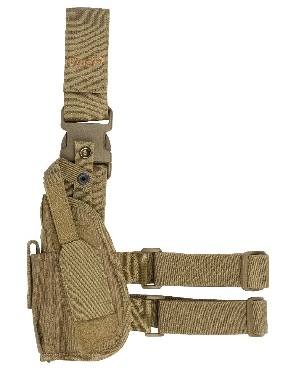 Coyote Coloured Viper Tactical Leg Holster Left Handed on white background #colour_coyote