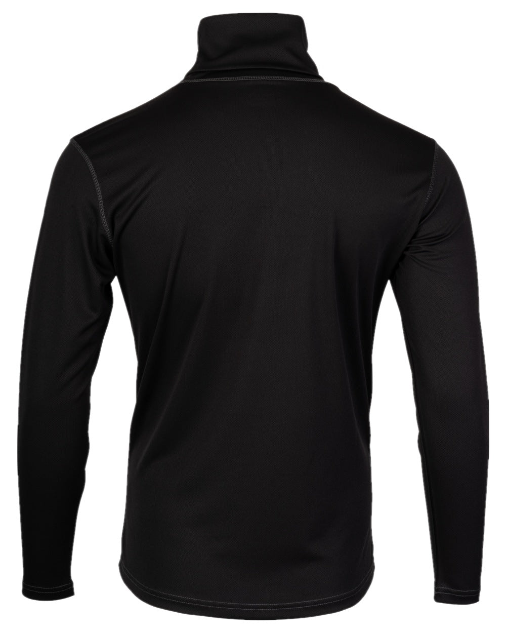Black Coloured Viper Tactical Roll Neck Top on white background #colour_black