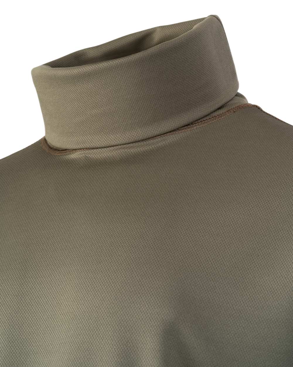 Green Coloured Viper Tactical Roll Neck Top on white background #colour_green