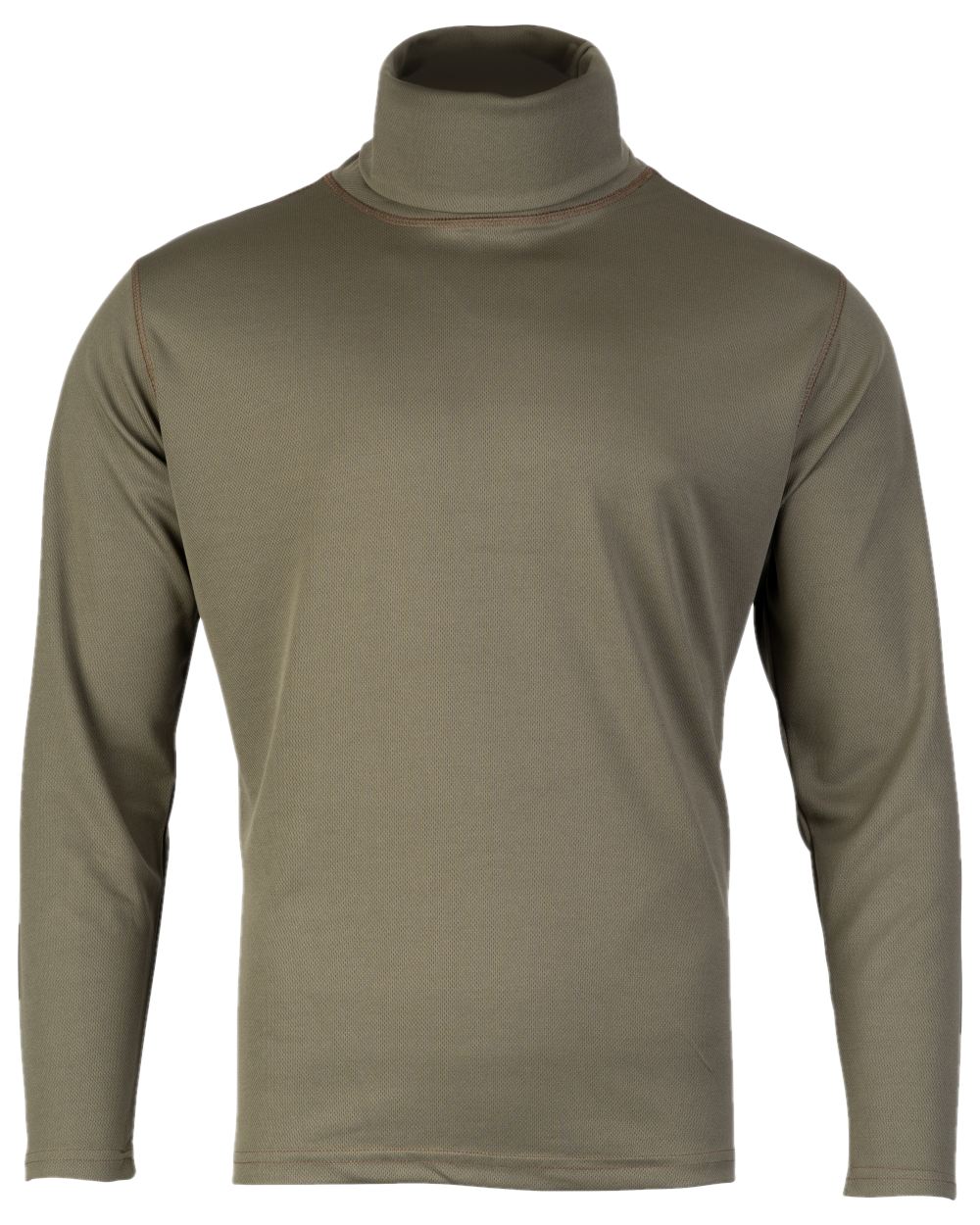 Green Coloured Viper Tactical Roll Neck Top on white background #colour_green