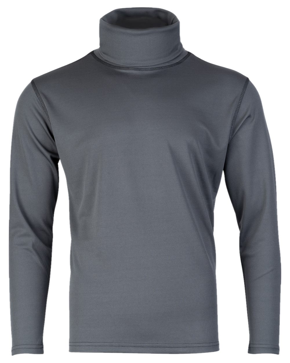 Titanium Coloured Viper Tactical Roll Neck Top on white background #colour_titanium