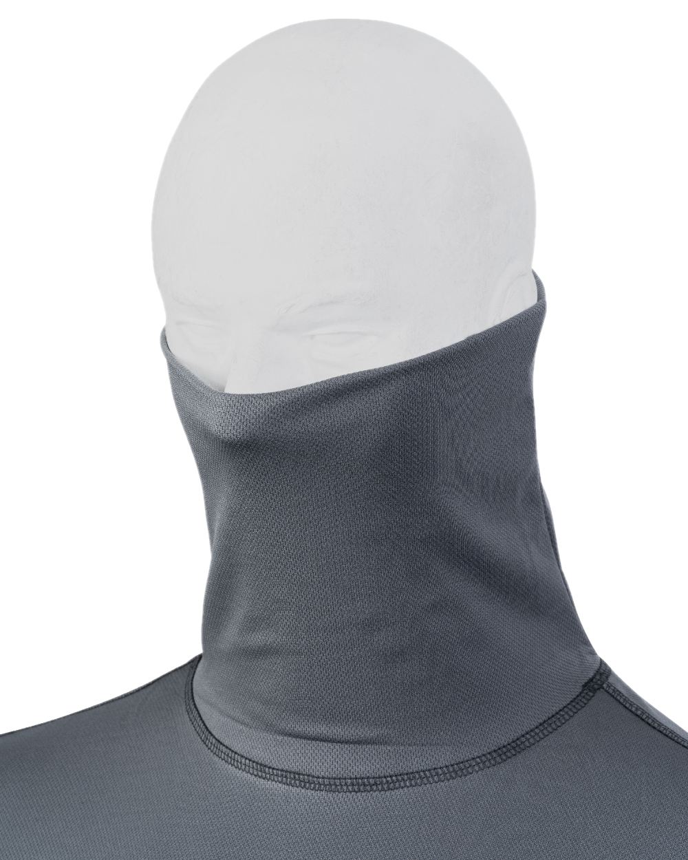 Titanium Coloured Viper Tactical Roll Neck Top on white background #colour_titanium
