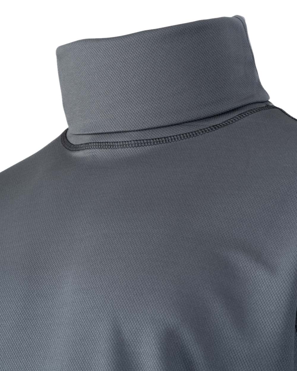 Titanium Coloured Viper Tactical Roll Neck Top on white background #colour_titanium