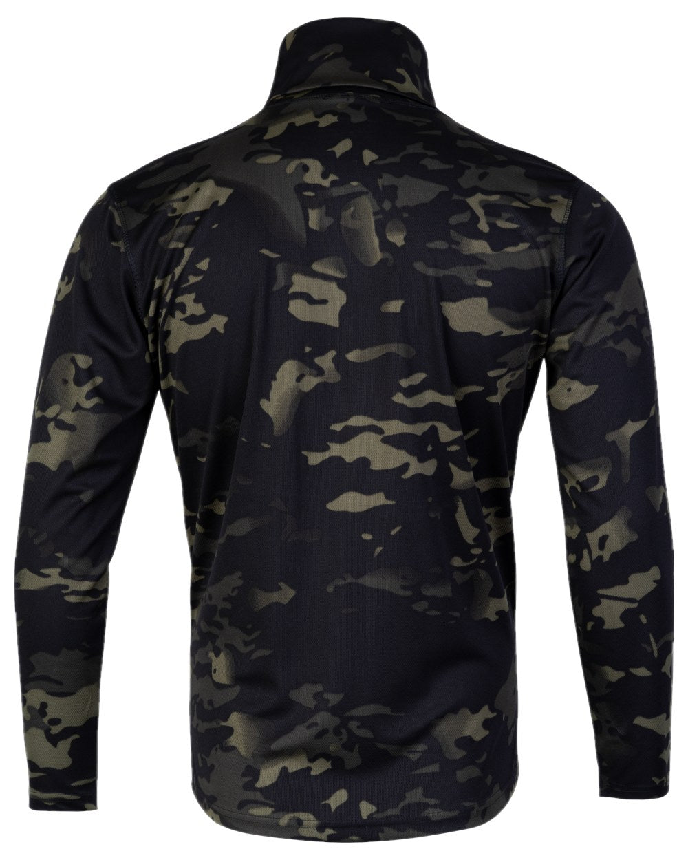 VCAM Black Coloured Viper Tactical Roll Neck Top on white background #colour_vcam-black