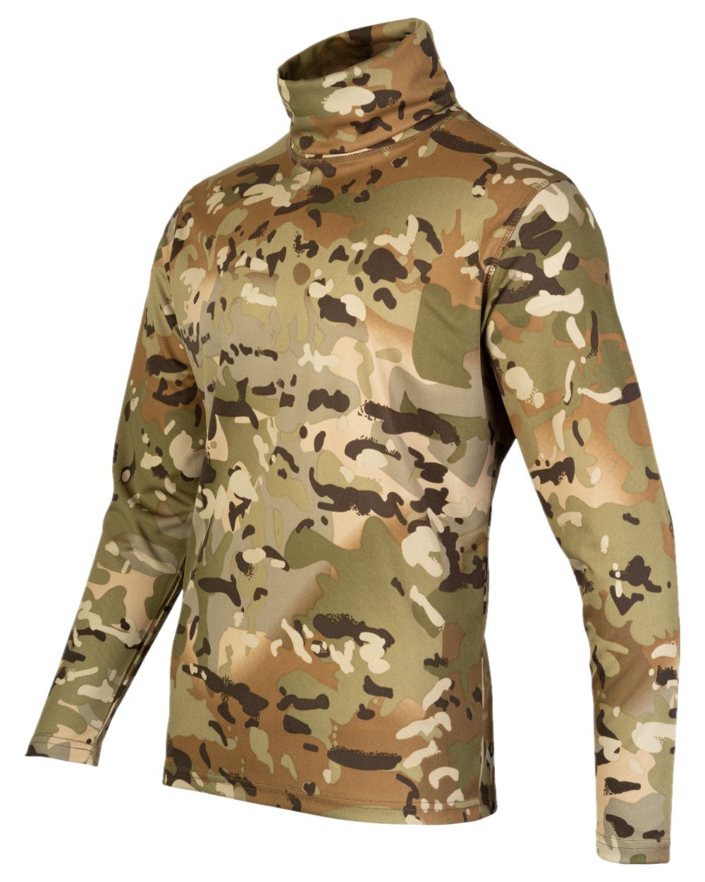 VCAM Coloured Viper Tactical Roll Neck Top on white background #colour_vcam