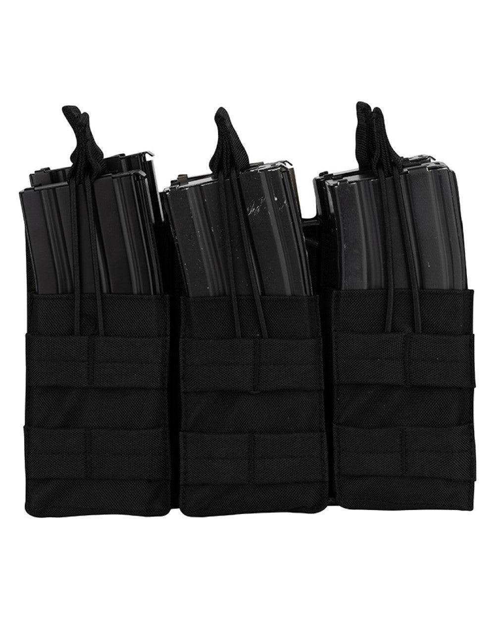 Black Coloured Viper Treble Duo Mag Pouch on white background #colour_black