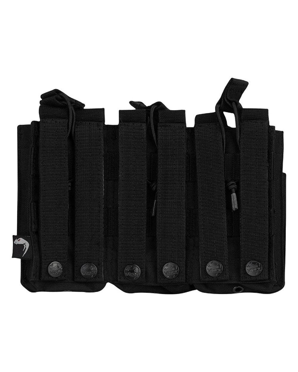 Black Coloured Viper Treble Duo Mag Pouch on white background #colour_black