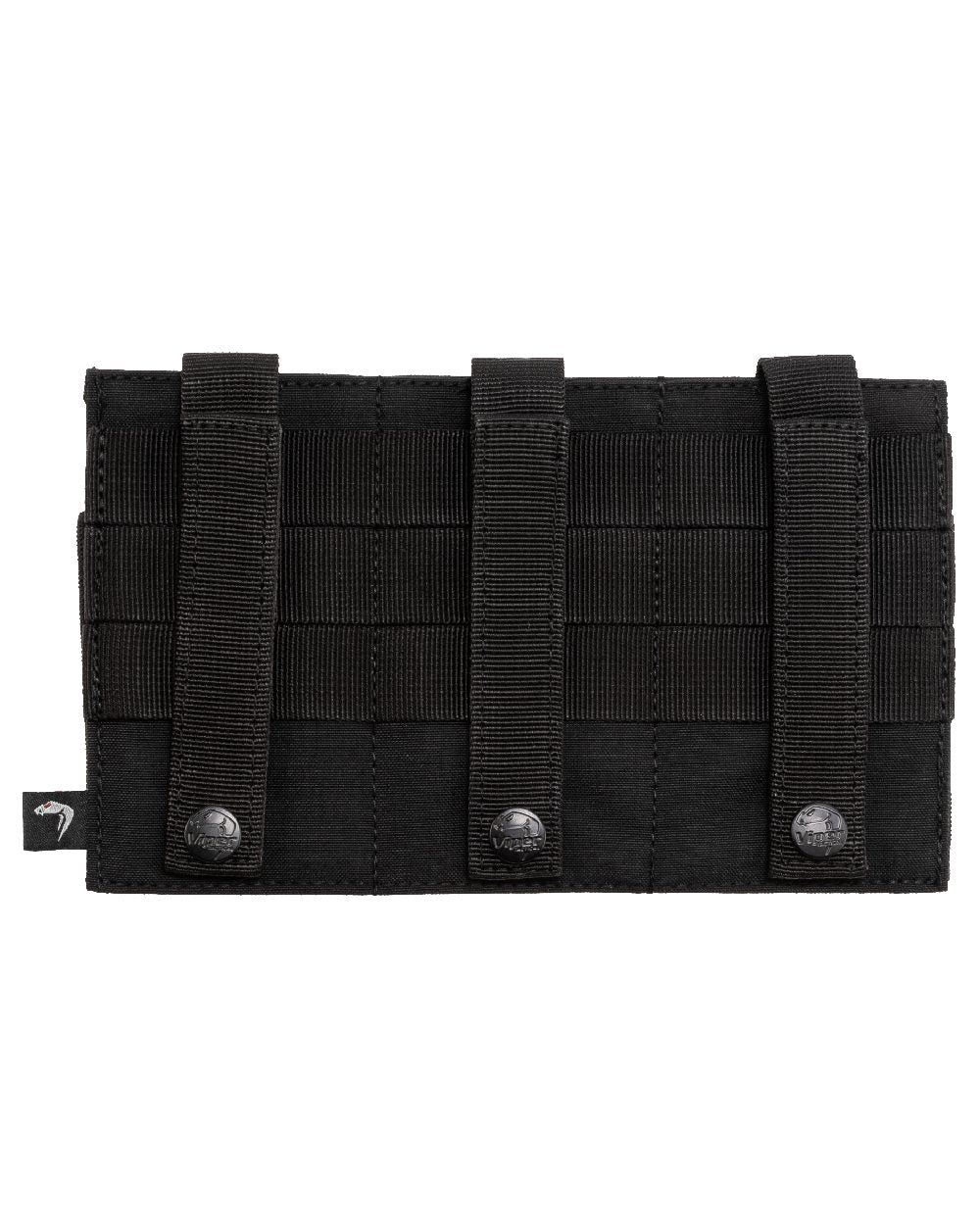 Black Coloured Viper Triple Rifle Mag Plate on white background #colour_black