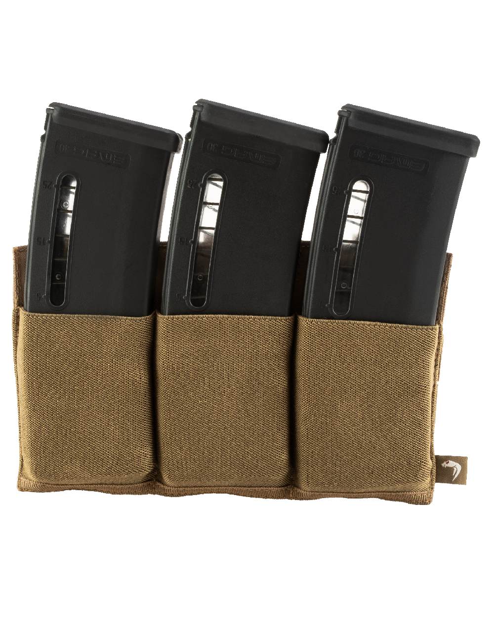 Dark Coyote Coloured Viper Triple Rifle Mag Plate on white background #colour_dark-coyote