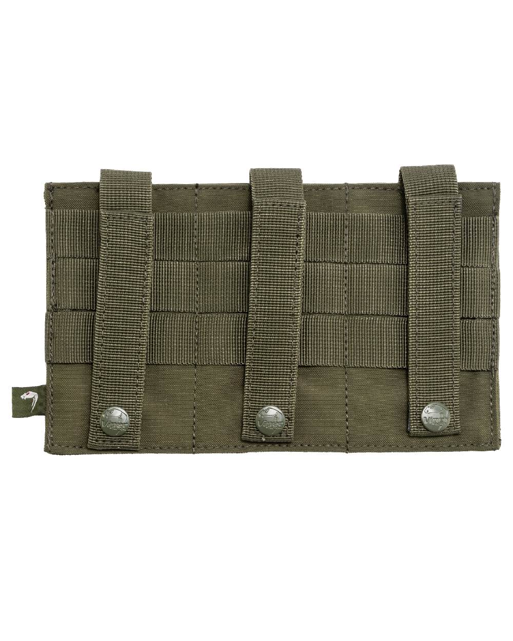 Green Coloured Viper Triple Rifle Mag Plate on white background #colour_green