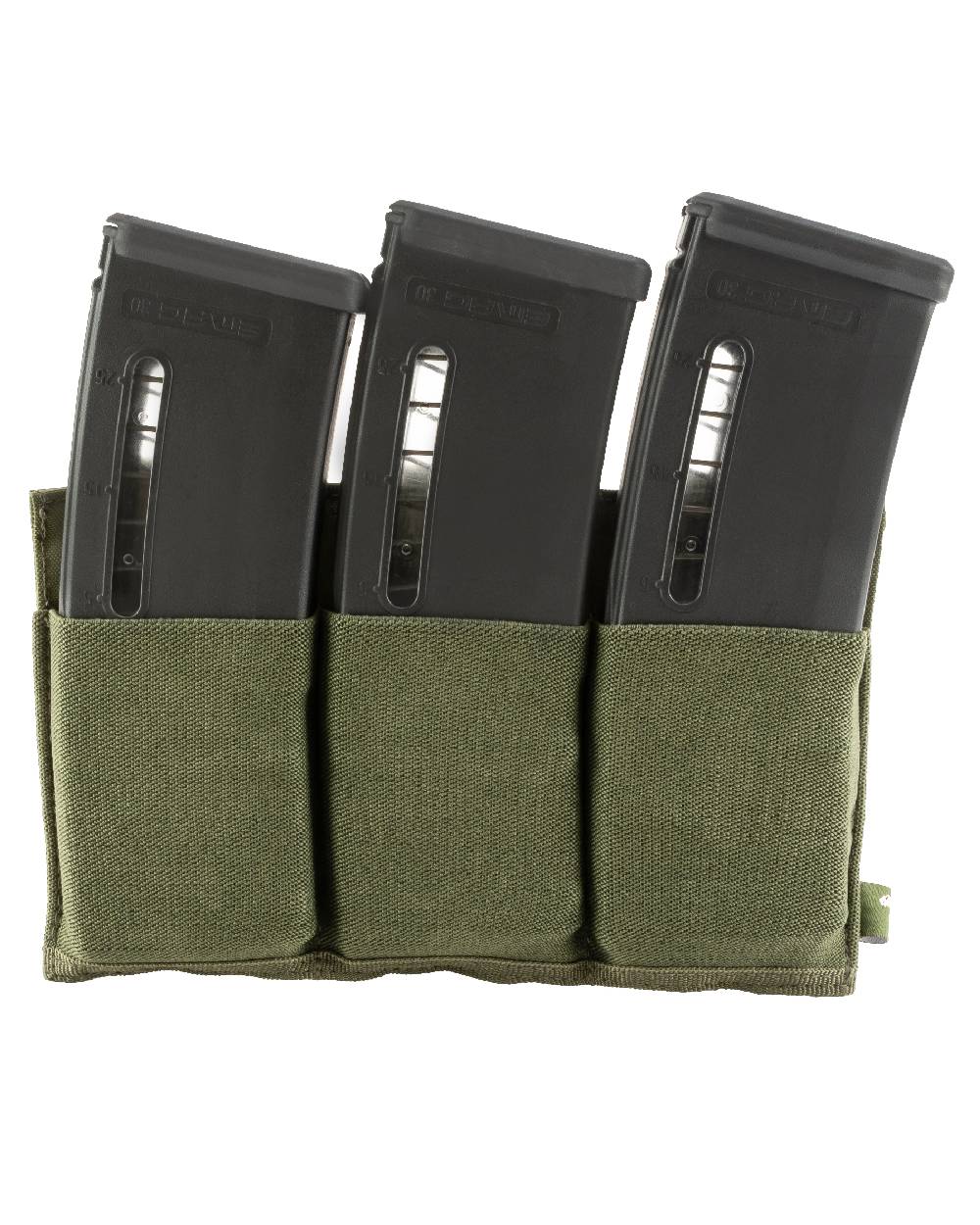 Green Coloured Viper Triple Rifle Mag Plate on white background #colour_green