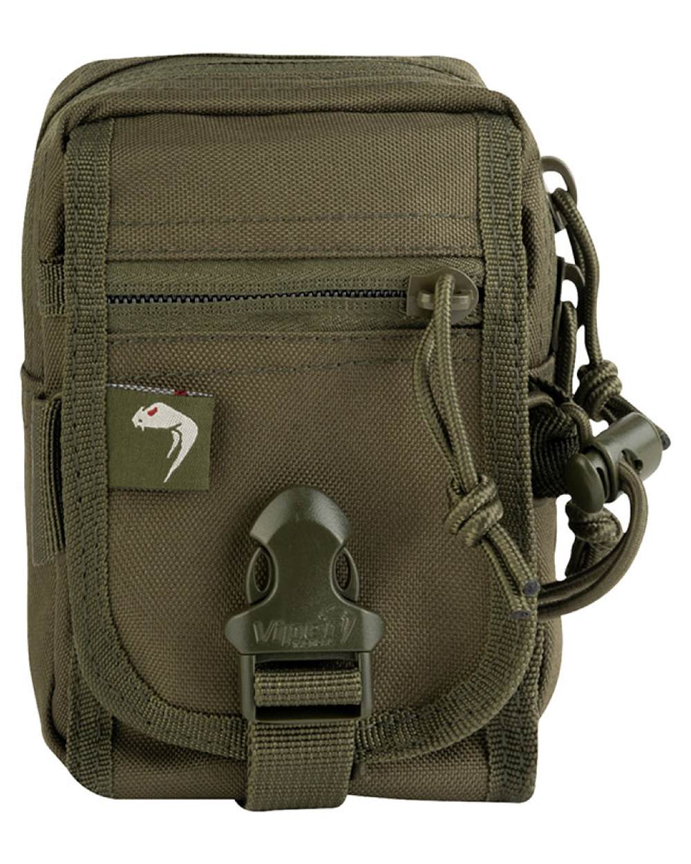 Green Coloured Viper V-Pouch on white background #colour_green