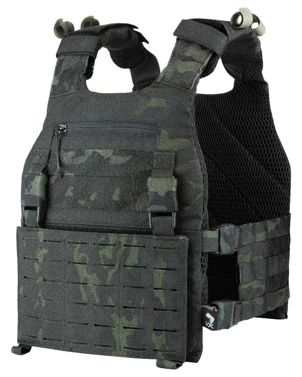 VCAM Black Coloured Viper VX Buckle Up Carrier Gen2 on white background #colour_vcam-black