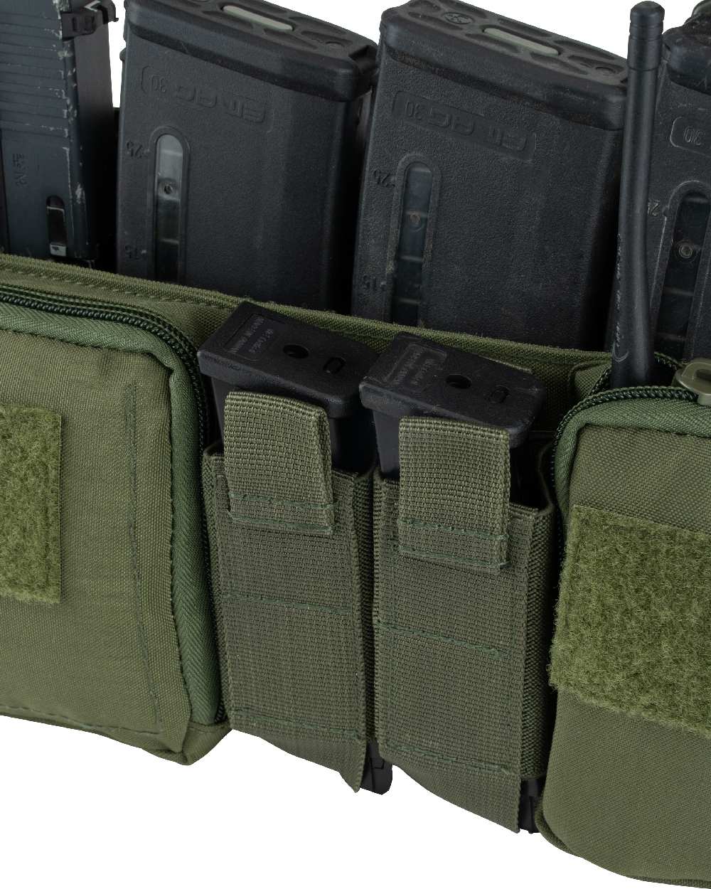 Green Coloured Viper VX Buckle Up Ready Rig on white background #colour_green