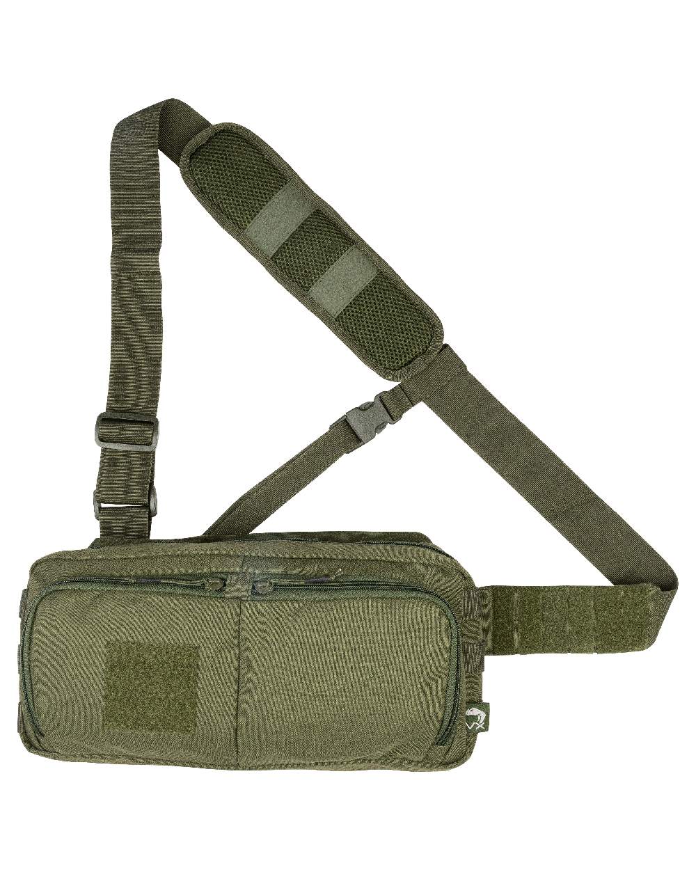 Green Coloured Viper VX Buckle Up Sling Pack on white background #colour_green