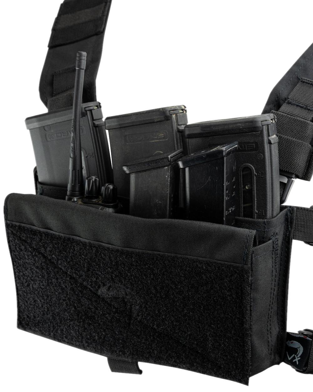 Black Coloured Viper VX Buckle Up Utility Rig on white background #colour_black