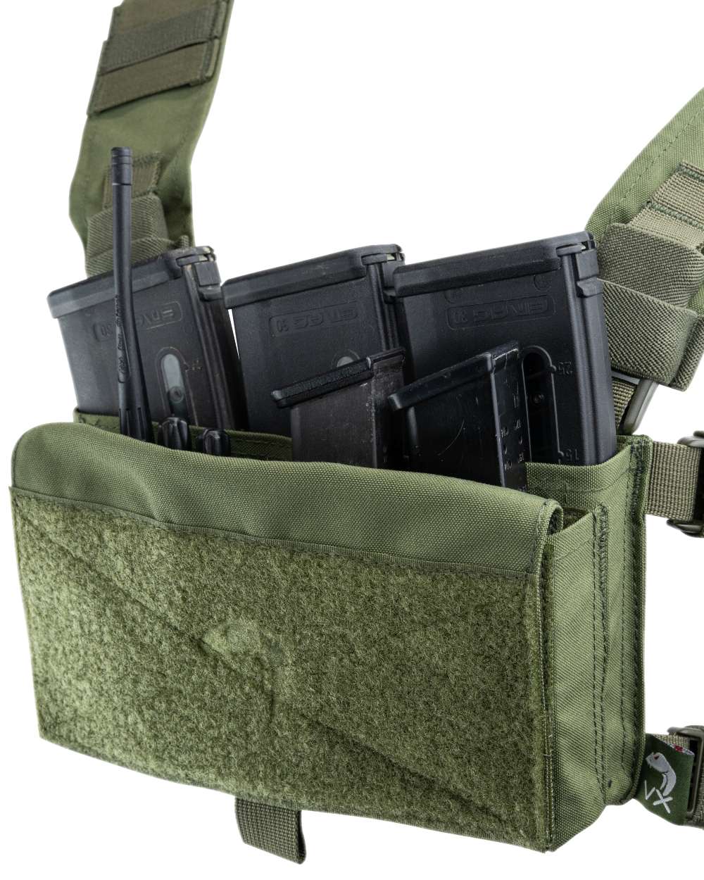 Green Coloured Viper VX Buckle Up Utility Rig on white background #colour_green