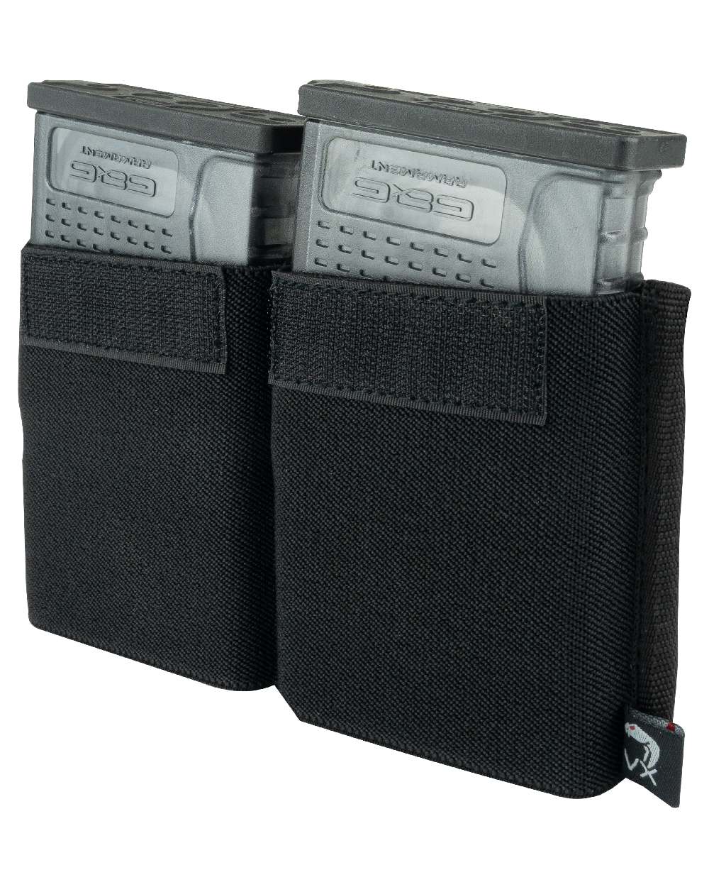 Black Coloured Viper VX Double Rifle Mag Sleeve XL on white background #colour_black