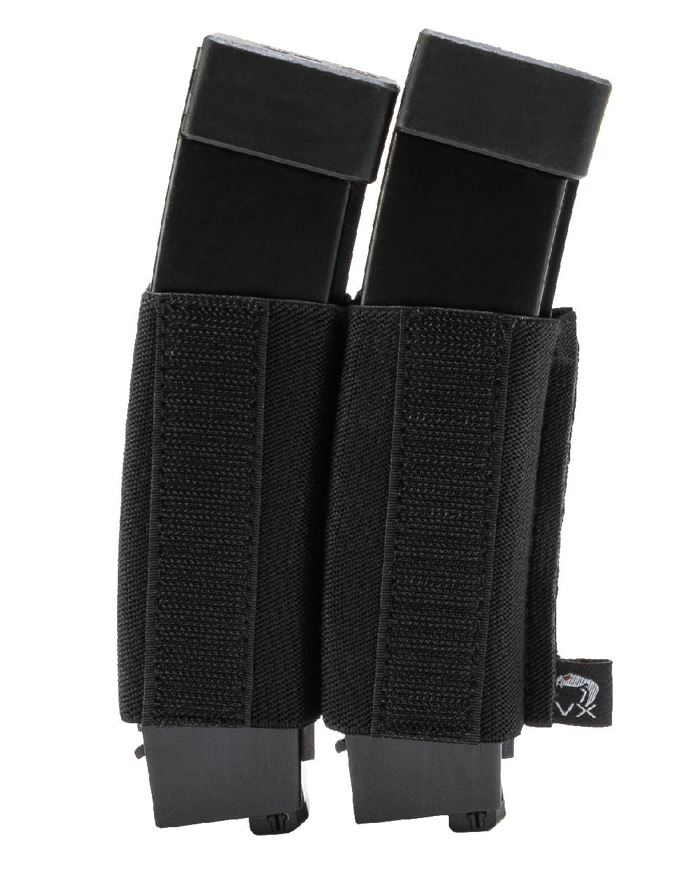 Black Coloured Viper VX Double SMG Mag Sleeve on white background #colour_black