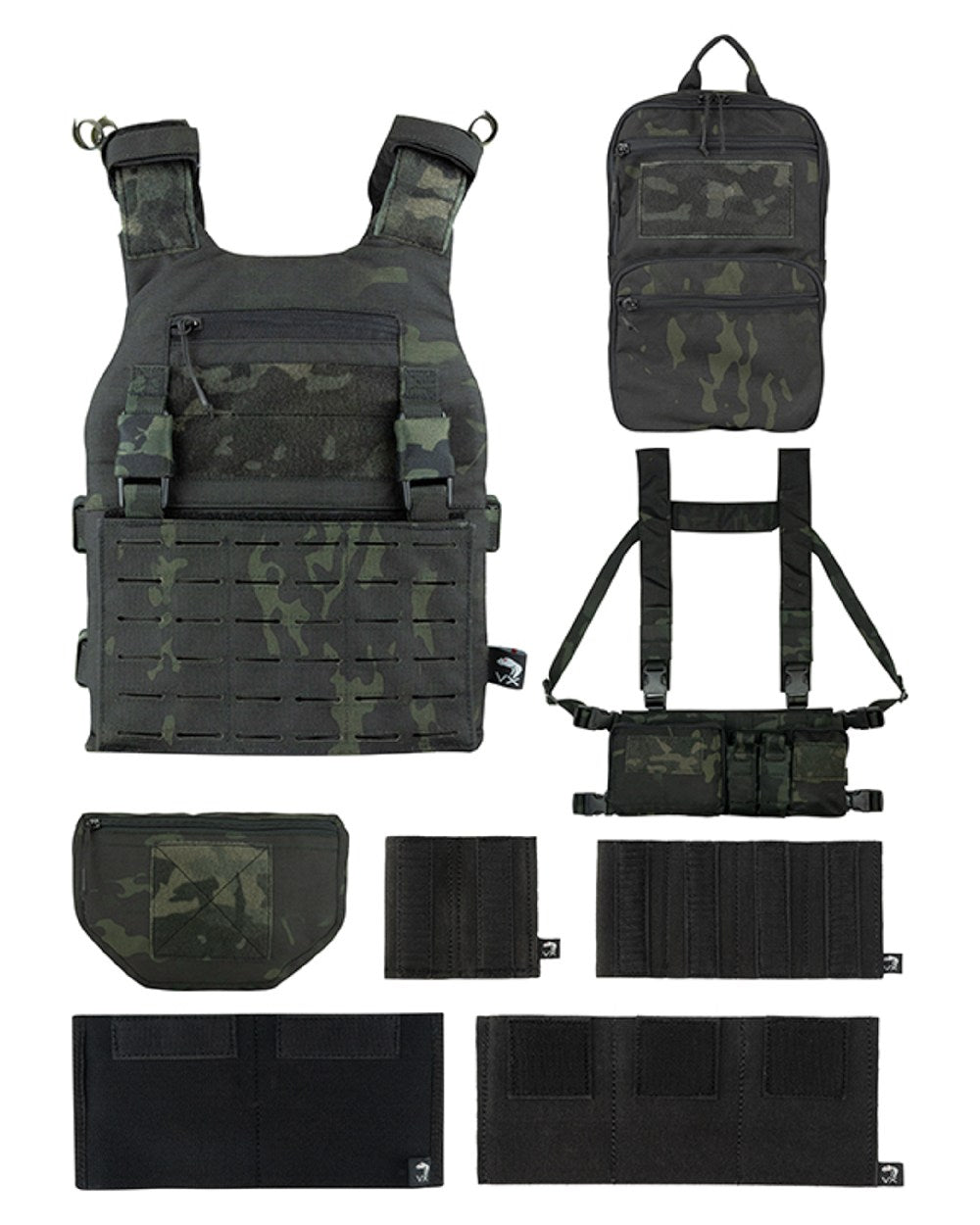 VCAM Black Coloured Viper VX Multi Weapon System Set on white background #colour_vcam-black