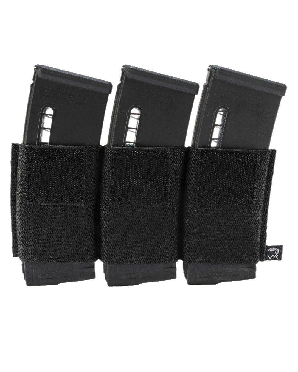 Black Coloured Viper VX Triple Rifle Mag Sleeve on white background #colour_black
