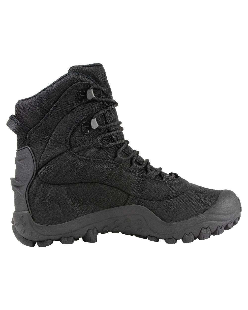 Black Coloured Viper Venom Boots on white background #colour_black