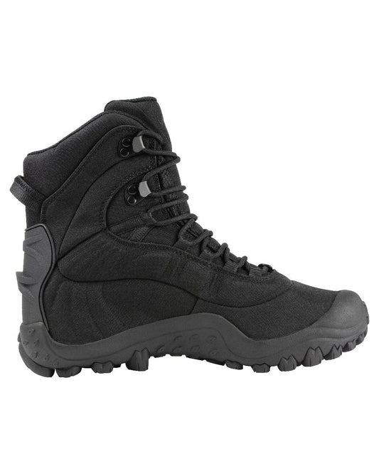 Black Coloured Viper Venom Boots on white background #colour_black