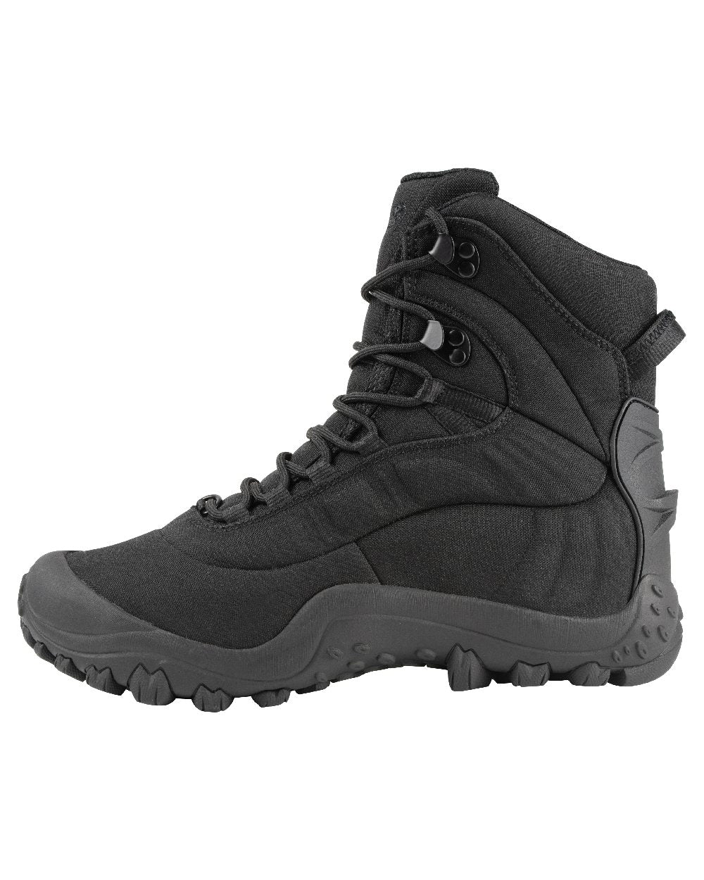 Black Coloured Viper Venom Boots on white background #colour_black