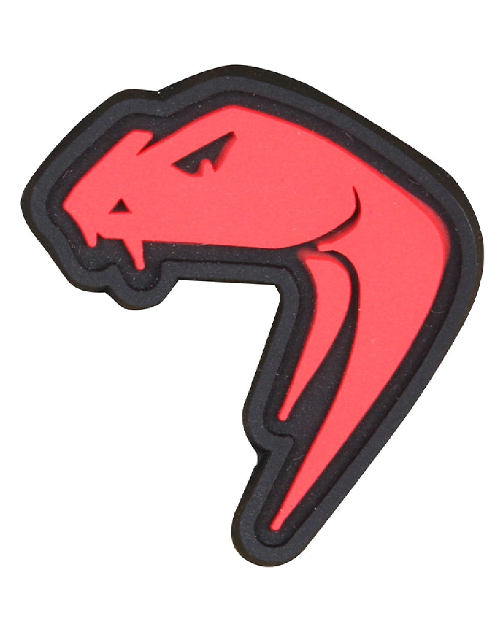 Red Coloured Viper Venom Rubber Patch on white background #colour_red