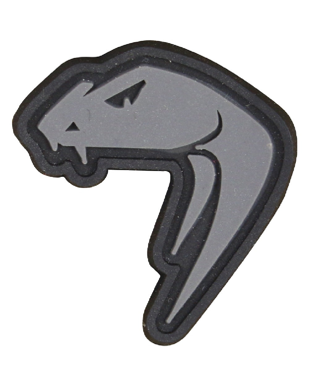 Titanium Coloured Viper Venom Rubber Patch on white background #colour_titanium
