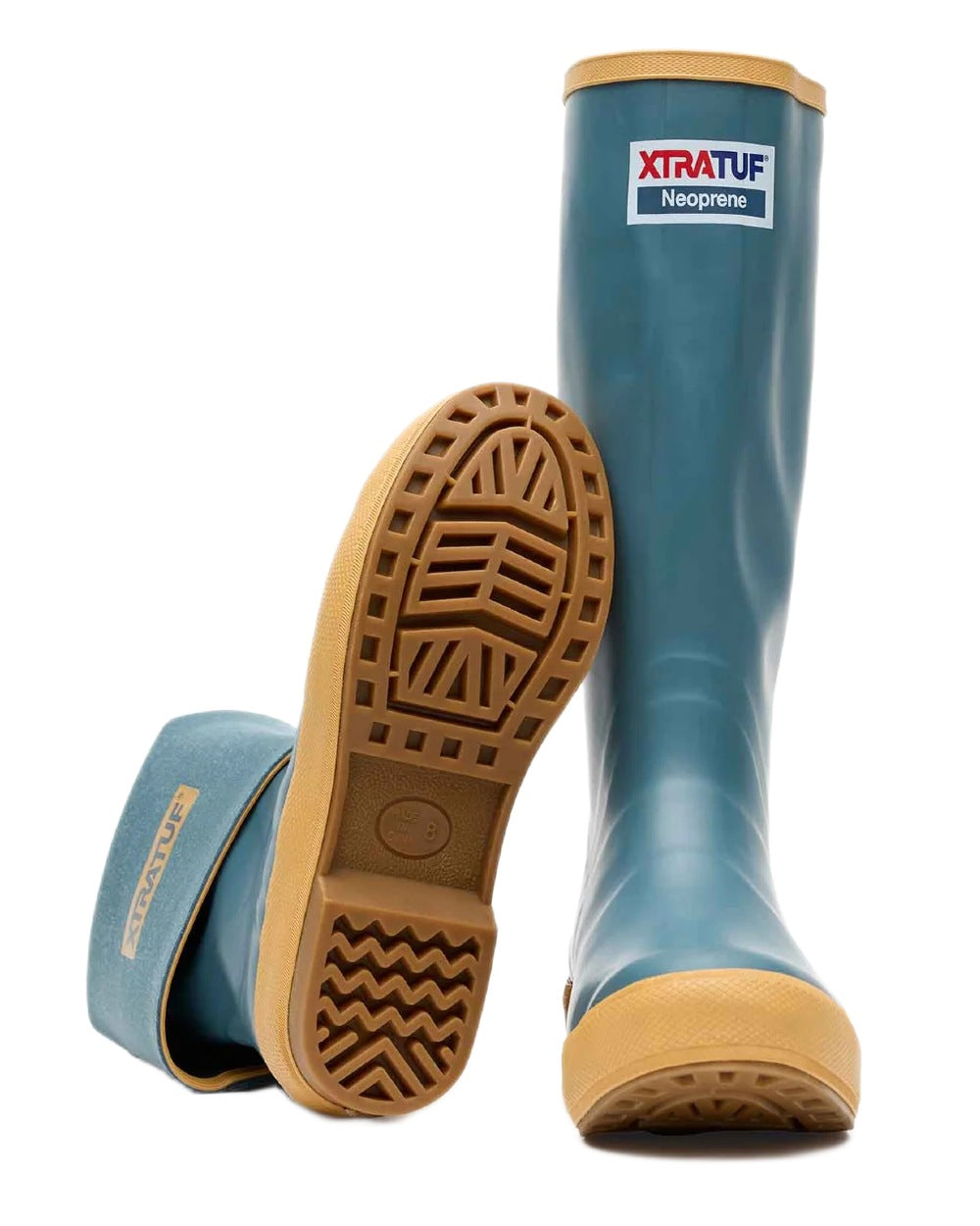 Marine Coloured Xtratuf Womens 15" Legacy Fishing Boots on white background #colour_marine