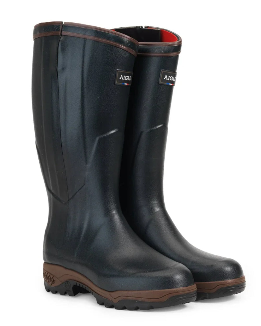 Bronze Coloured Aigle Parcours 2 ISO Open Wellingtons On A White Background #colour_bronze