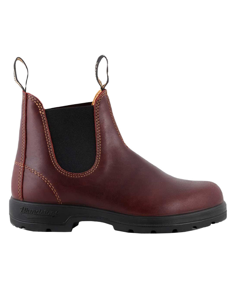 Redwood Coloured Blundstone 1440 Redwood Leather Chelsea Boots On A White Background #colour_redwood