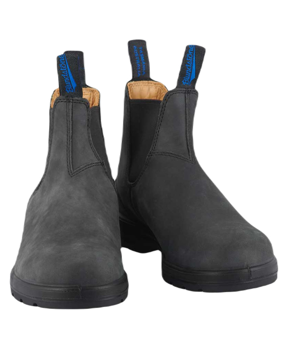 Rustic Black Coloured Blundstone 1478 Rustic Black Leather Chelsea Boots On A White Background #colour_rustic-black