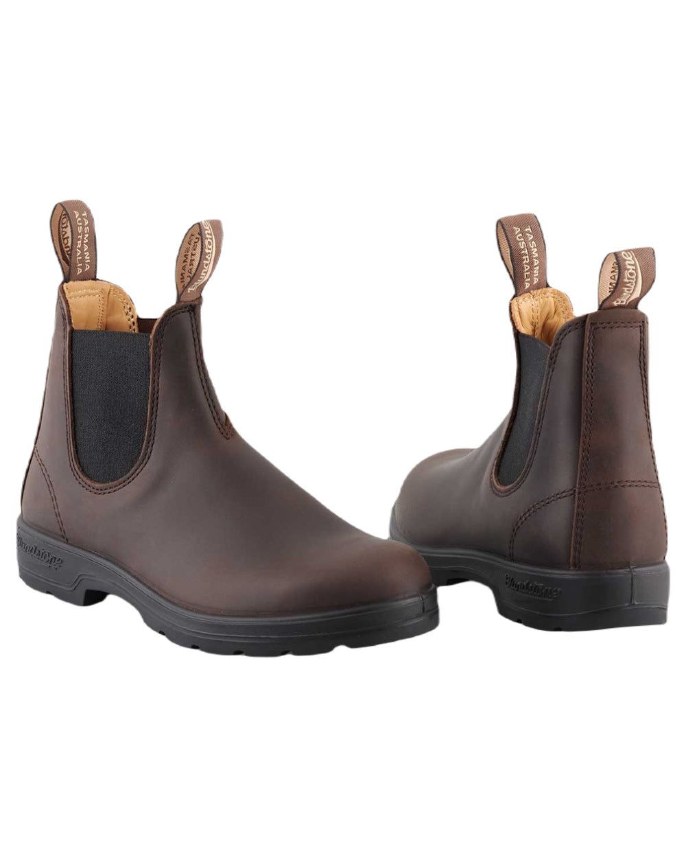 Brown Coloured Blundstone 2340 Brown Leather Chelsea Boots On A White Background #colour_brown