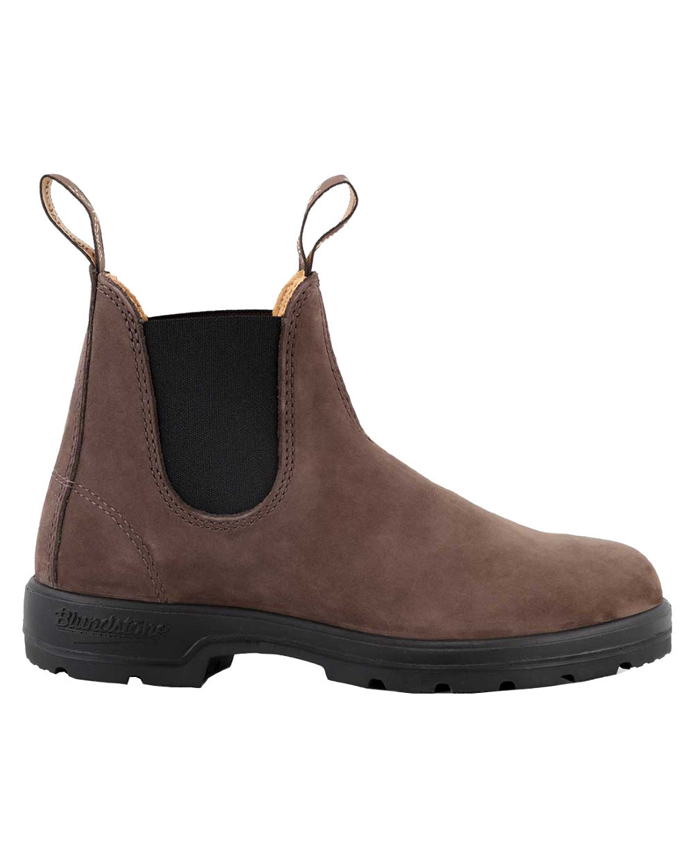 Brown Nubuck Coloured Blundstone 2345 Brown Nubuck Chelsea Boots On A White Background #colour_brown-nubuck