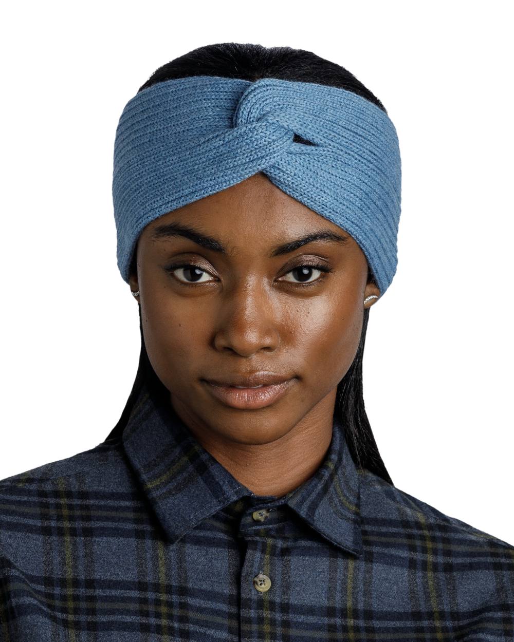 Water Coloured Buff Norval Merino Wool Headband On A White Background #colour_water