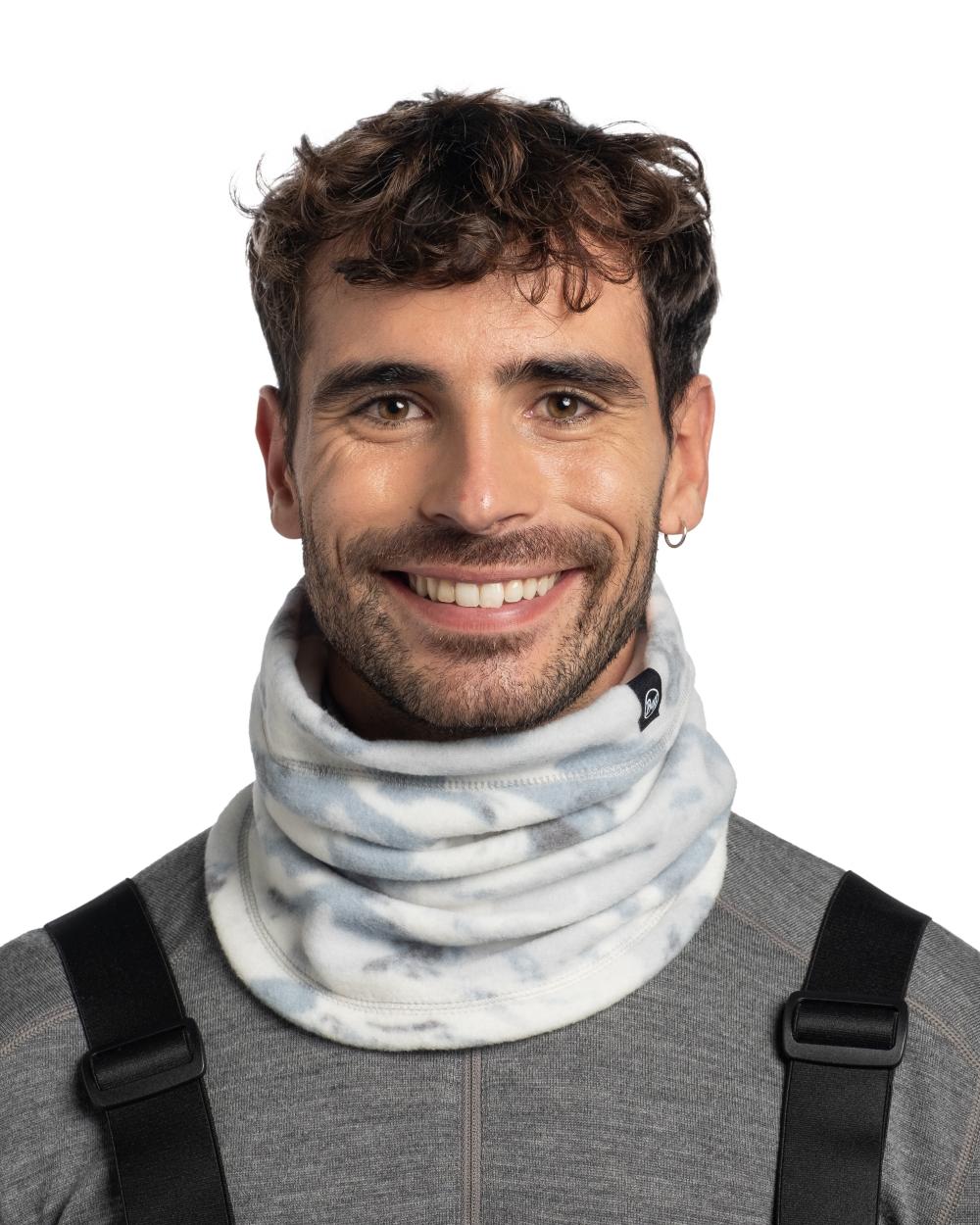 Comat Snow Coloured Buff Polar Prints Neck Warmer On A White Background #colour_comat-snow