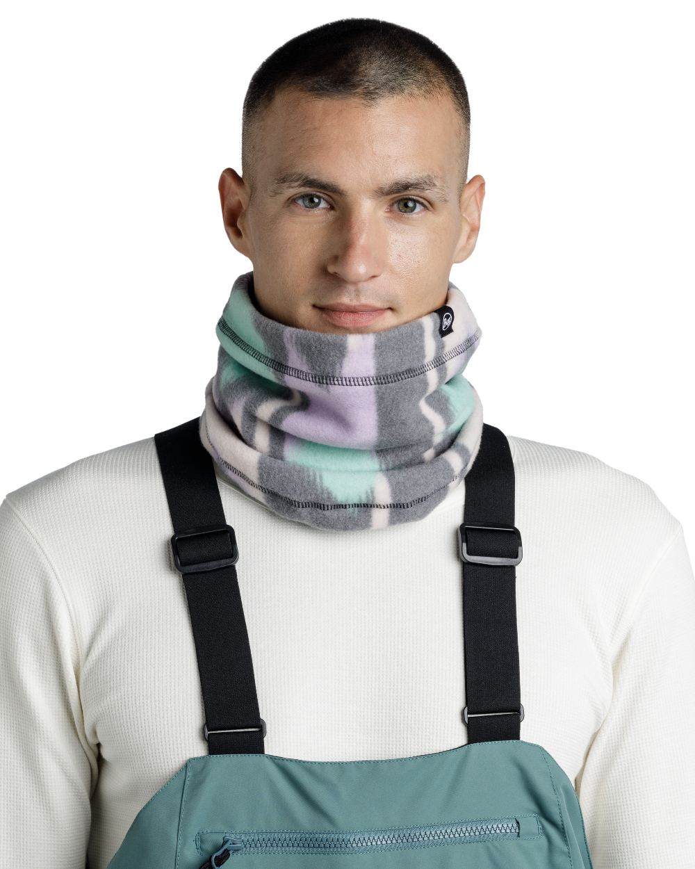 Cusha Multi Coloured Buff Polar Prints Neck Warmer On A White Background #colour_cusha-multi