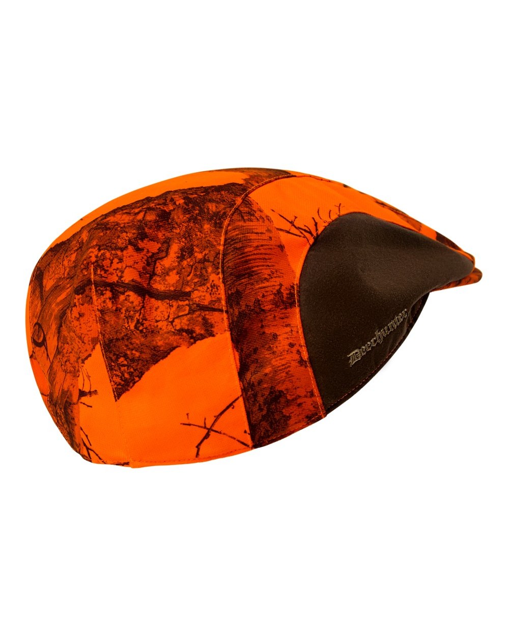 Realtree Edge Orange coloured Deerhunter Eagle Flat Cap on white background #colour_realtree-edge-orange