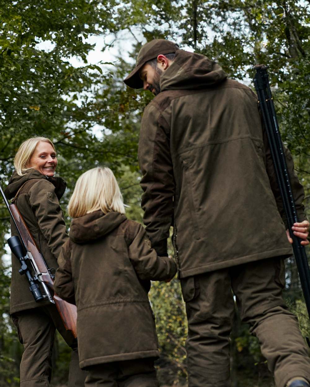 Tarmac Green Coloured Deerhunter Eagle Jacket On A Forest Background #colour_tarmac-green