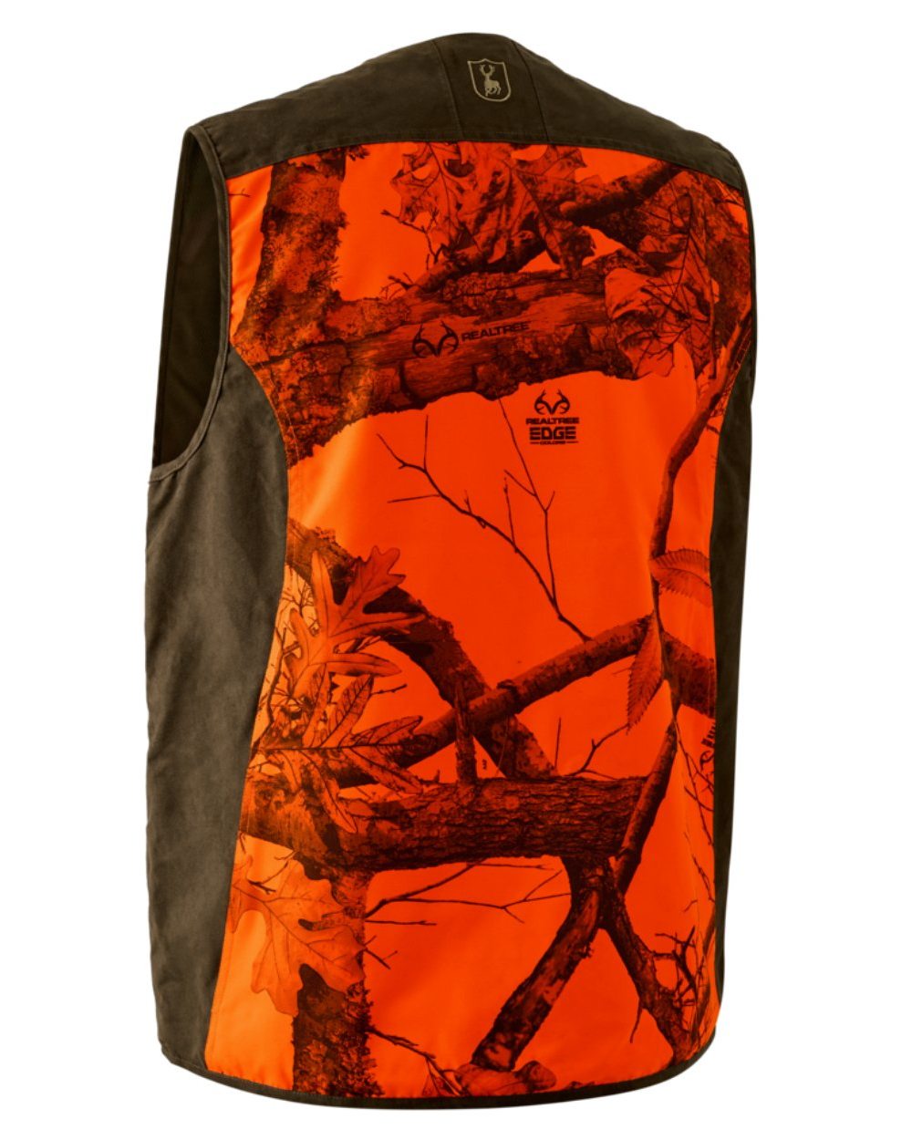 Realtree Edge Orange Coloured Deerhunter Eagle Waistcoat on white background #colour_realtree-edge-orange