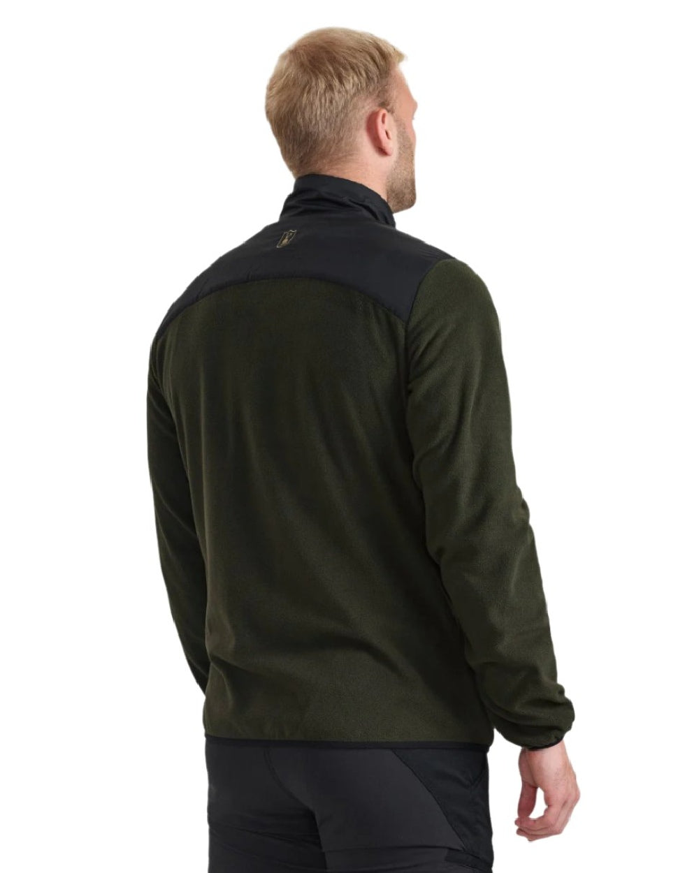 Rifle Green coloured Deerhunter Northward Fleece Jacket on white background #colour_rifle-green